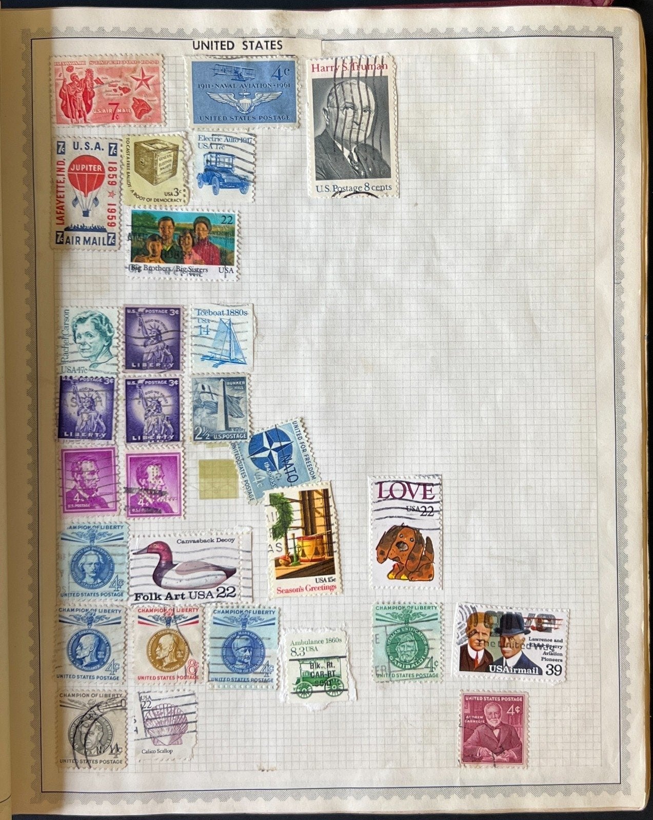 World Wide Postage Stamp Collection Album Hundreds of Stamps Used ZAYIX