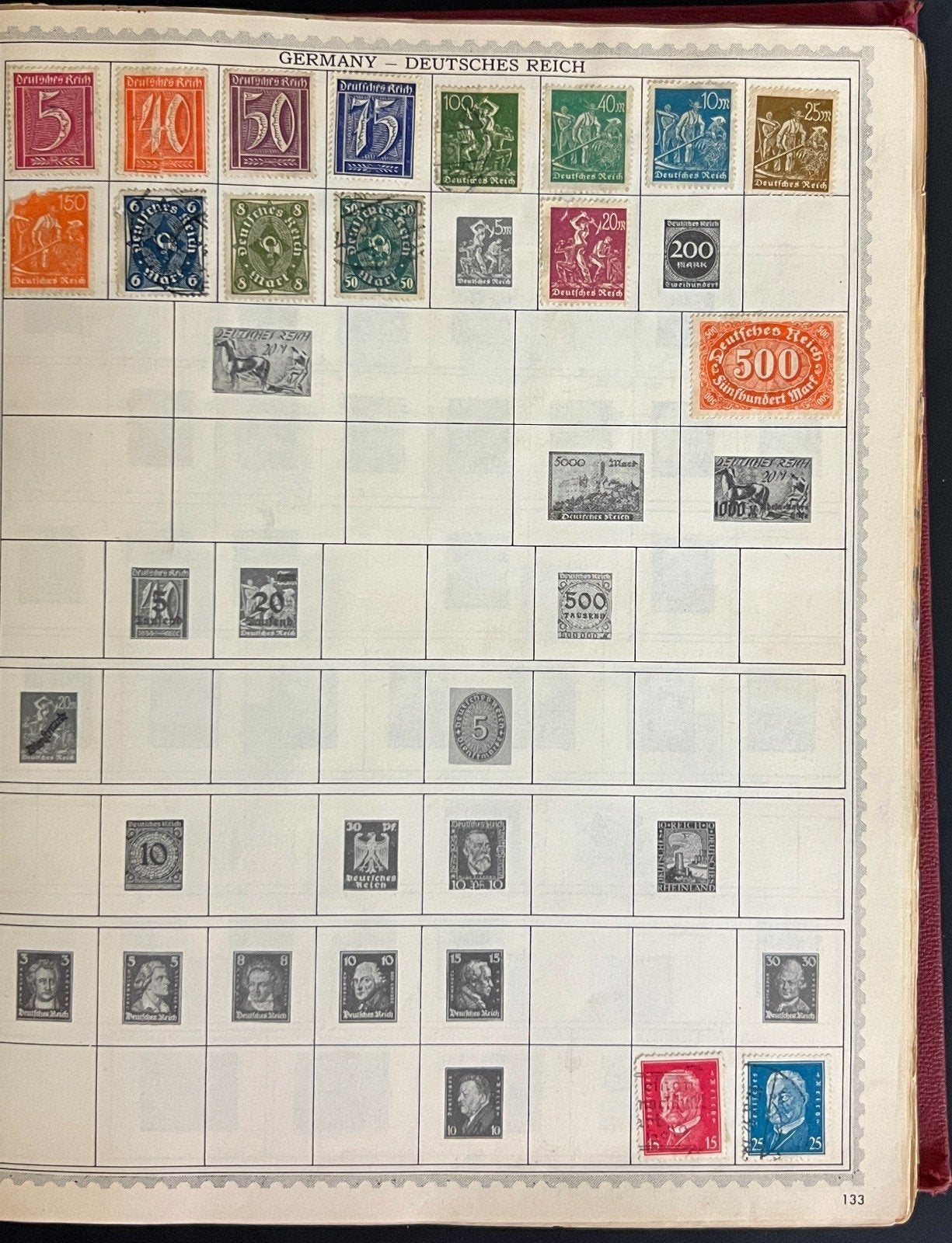 World Wide Postage Stamp Collection Album Hundreds of Stamps Used ZAYIX