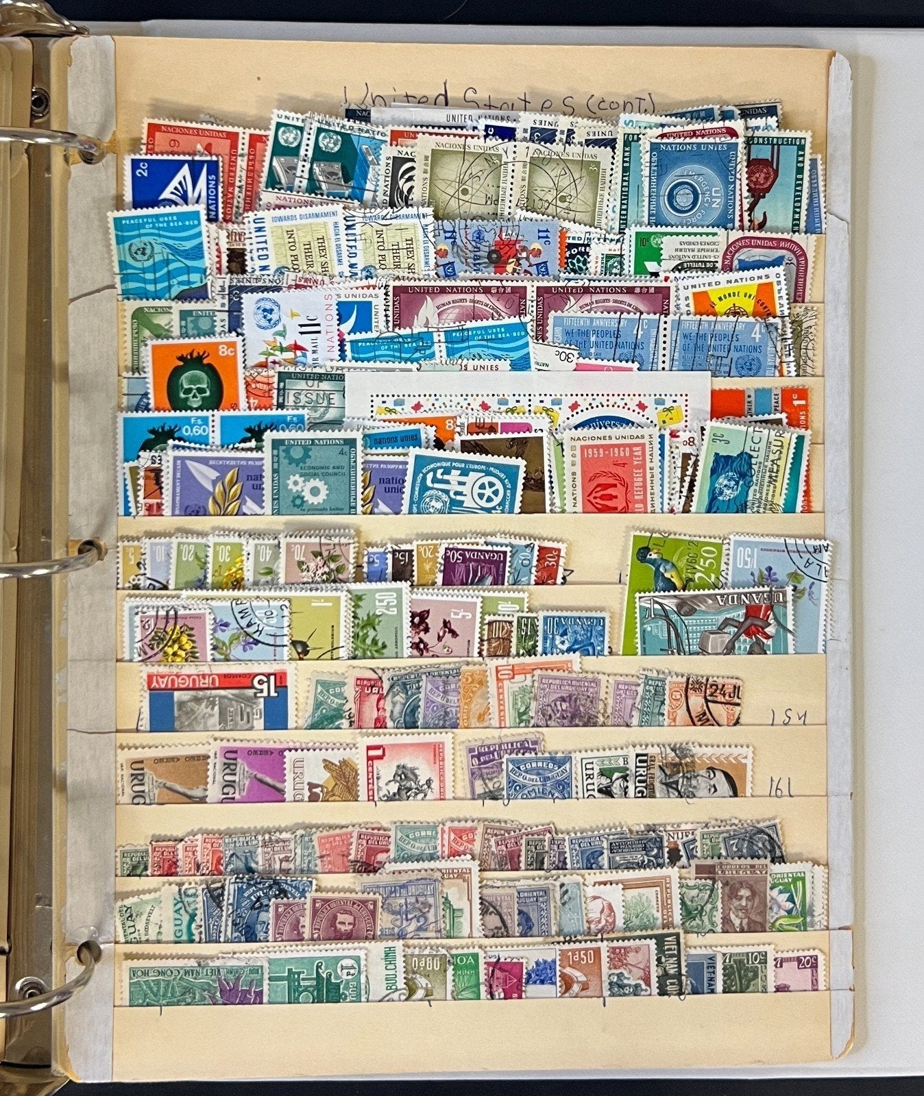 World Wide Stamp Collection 26 Stock Pages Used Thousands of Stamps ZAYIX