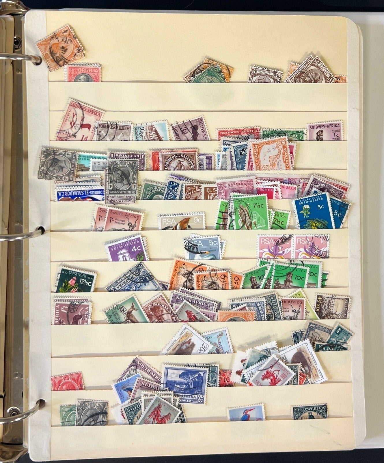 World Wide Stamp Collection 26 Stock Pages Used Thousands of Stamps ZAYIX