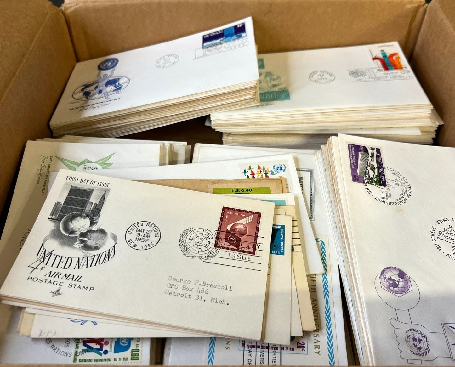 United Nations First Day Cover Collection 250+ Covers FDC 1950s-1970s ZAYIX