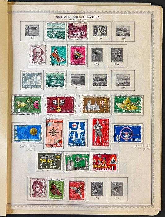 Switzerland Stamp Collection Pages Used 1953-1981 ZAYIX