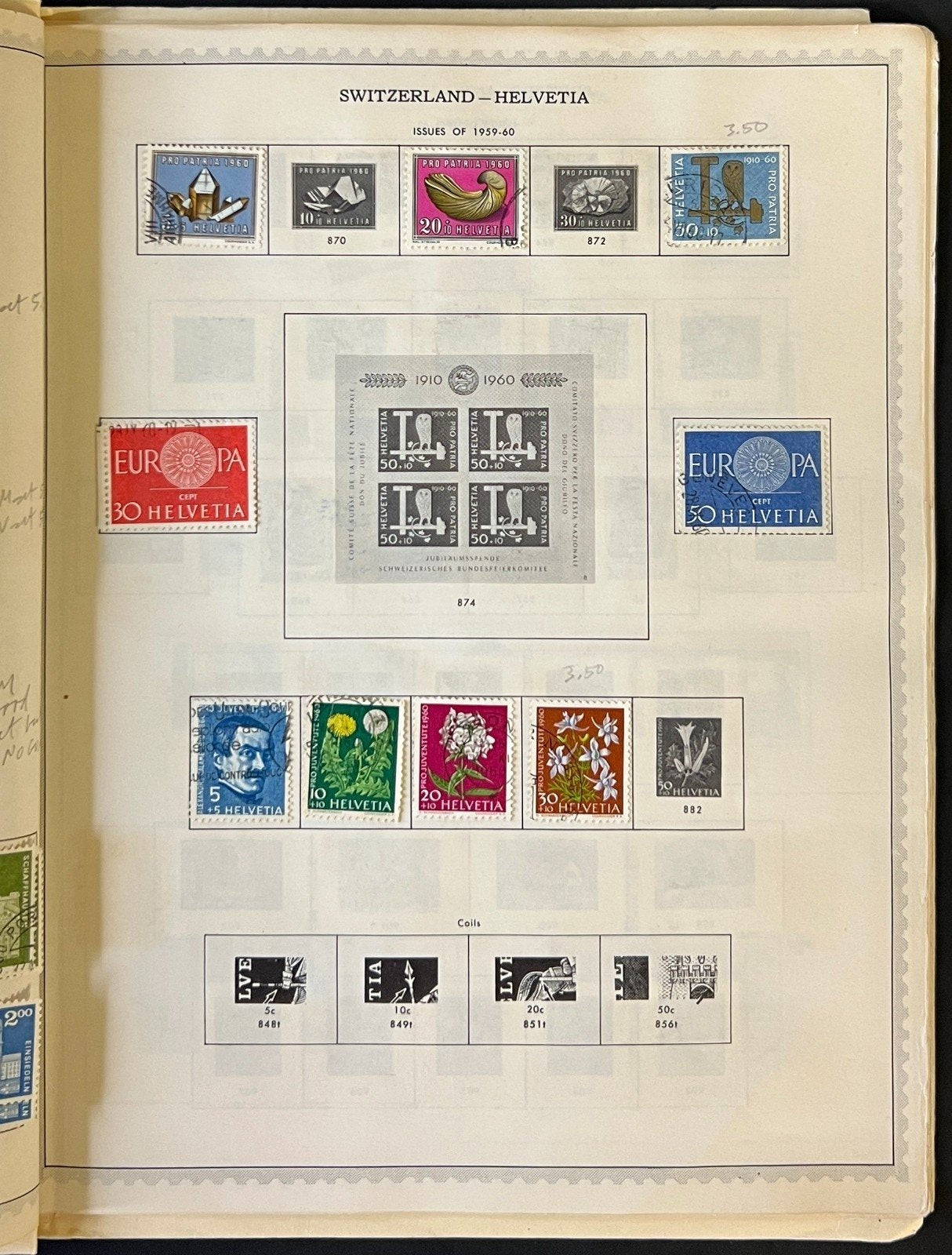 Switzerland Stamp Collection Pages Used 1953-1981 ZAYIX