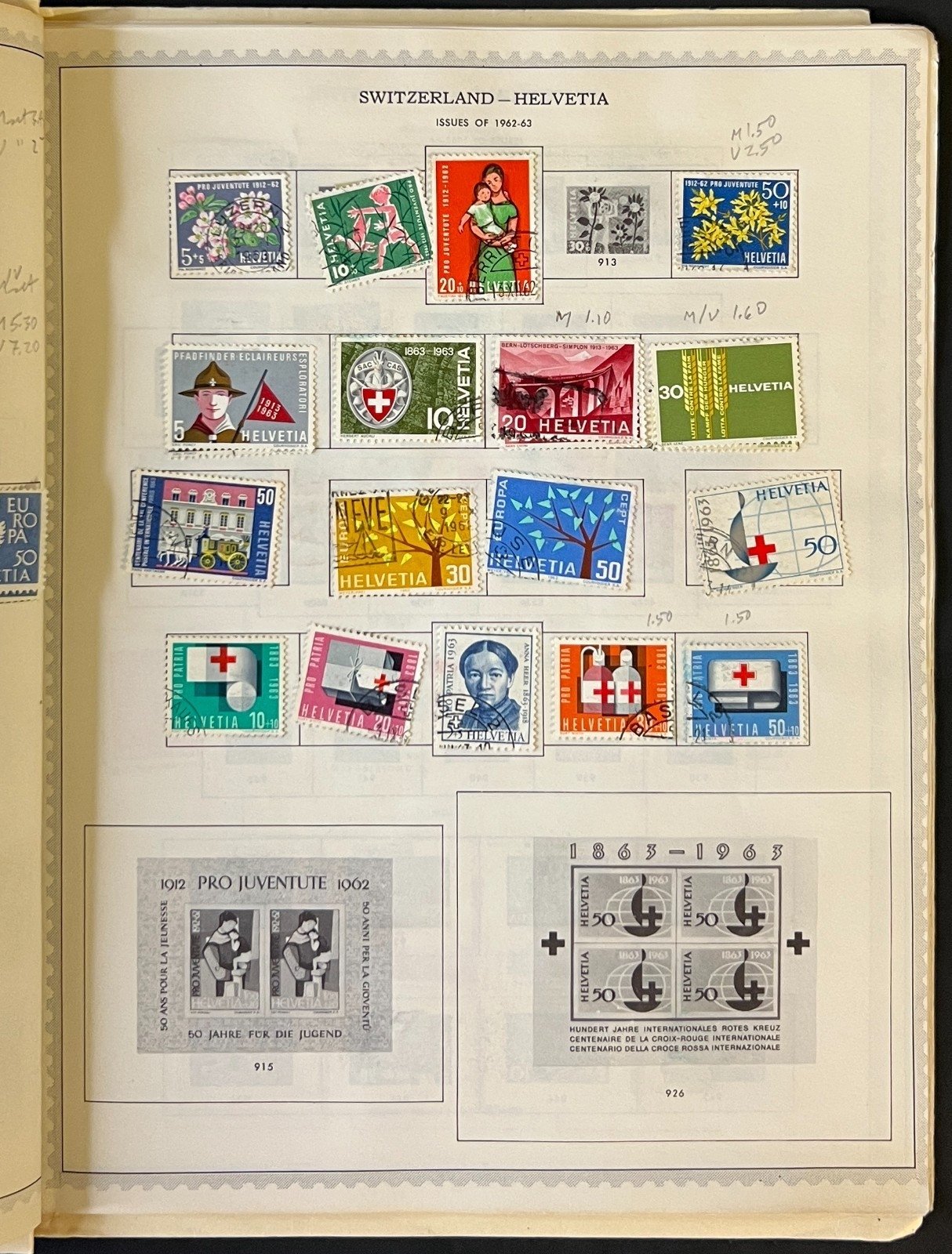 Switzerland Stamp Collection Pages Used 1953-1981 ZAYIX