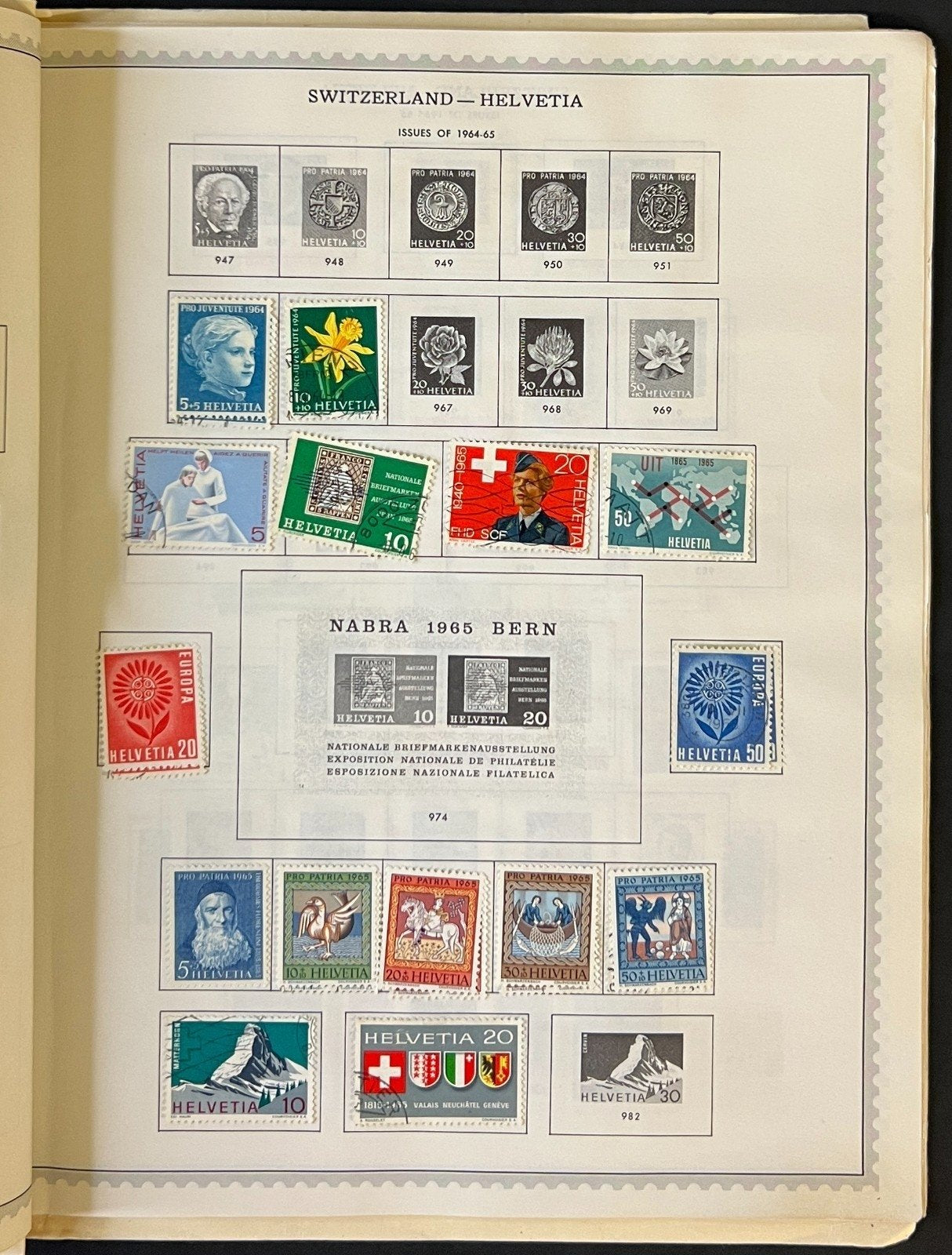 Switzerland Stamp Collection Pages Used 1953-1981 ZAYIX