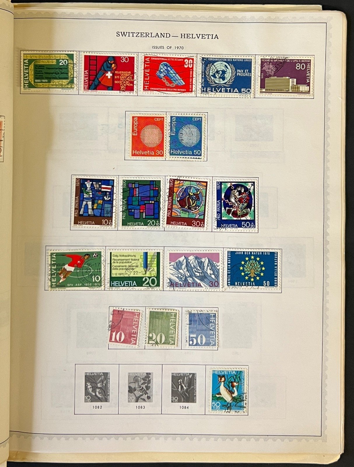 Switzerland Stamp Collection Pages Used 1953-1981 ZAYIX