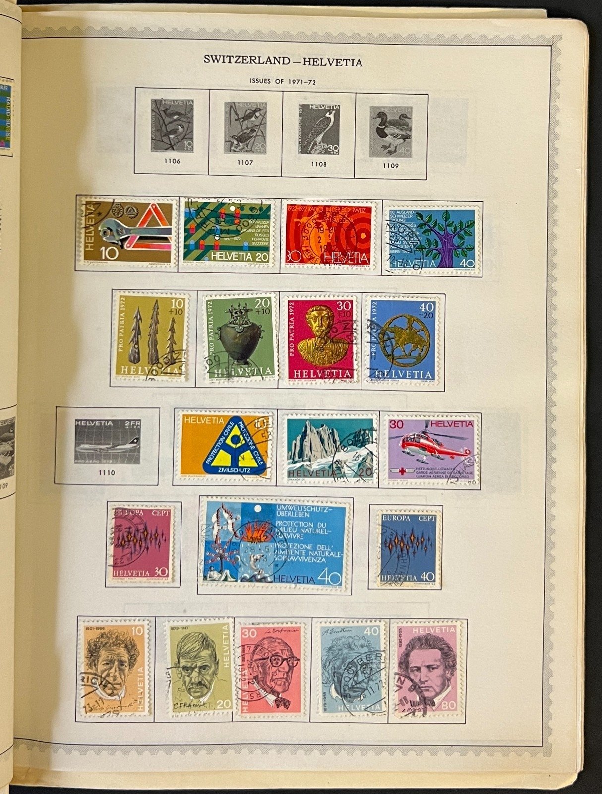 Switzerland Stamp Collection Pages Used 1953-1981 ZAYIX