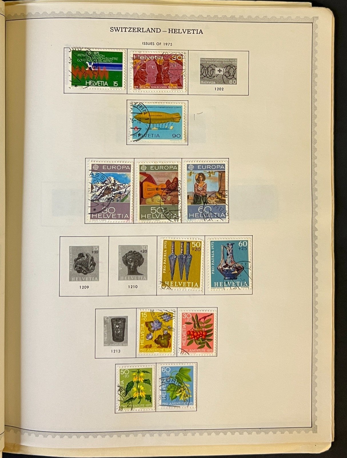 Switzerland Stamp Collection Pages Used 1953-1981 ZAYIX