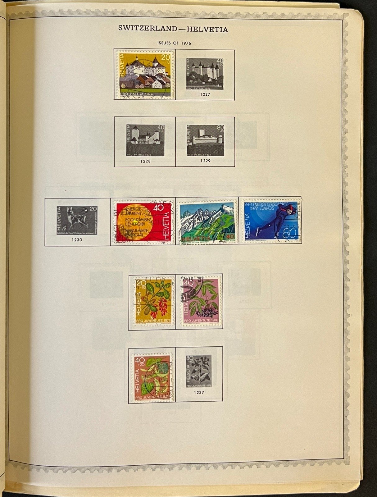 Switzerland Stamp Collection Pages Used 1953-1981 ZAYIX