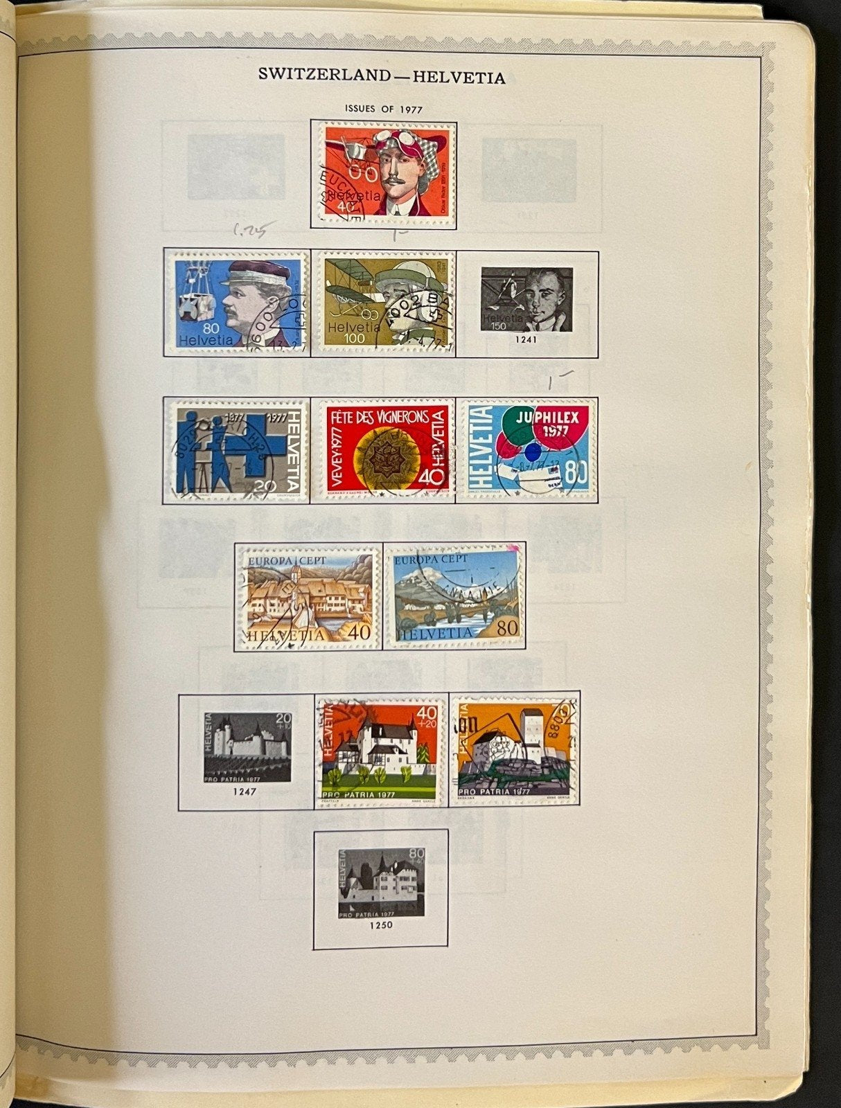 Switzerland Stamp Collection Pages Used 1953-1981 ZAYIX