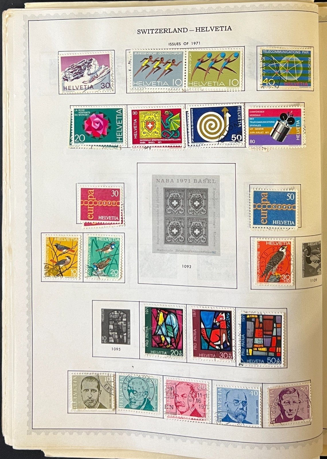 Switzerland Stamp Collection Pages Used 1953-1981 ZAYIX