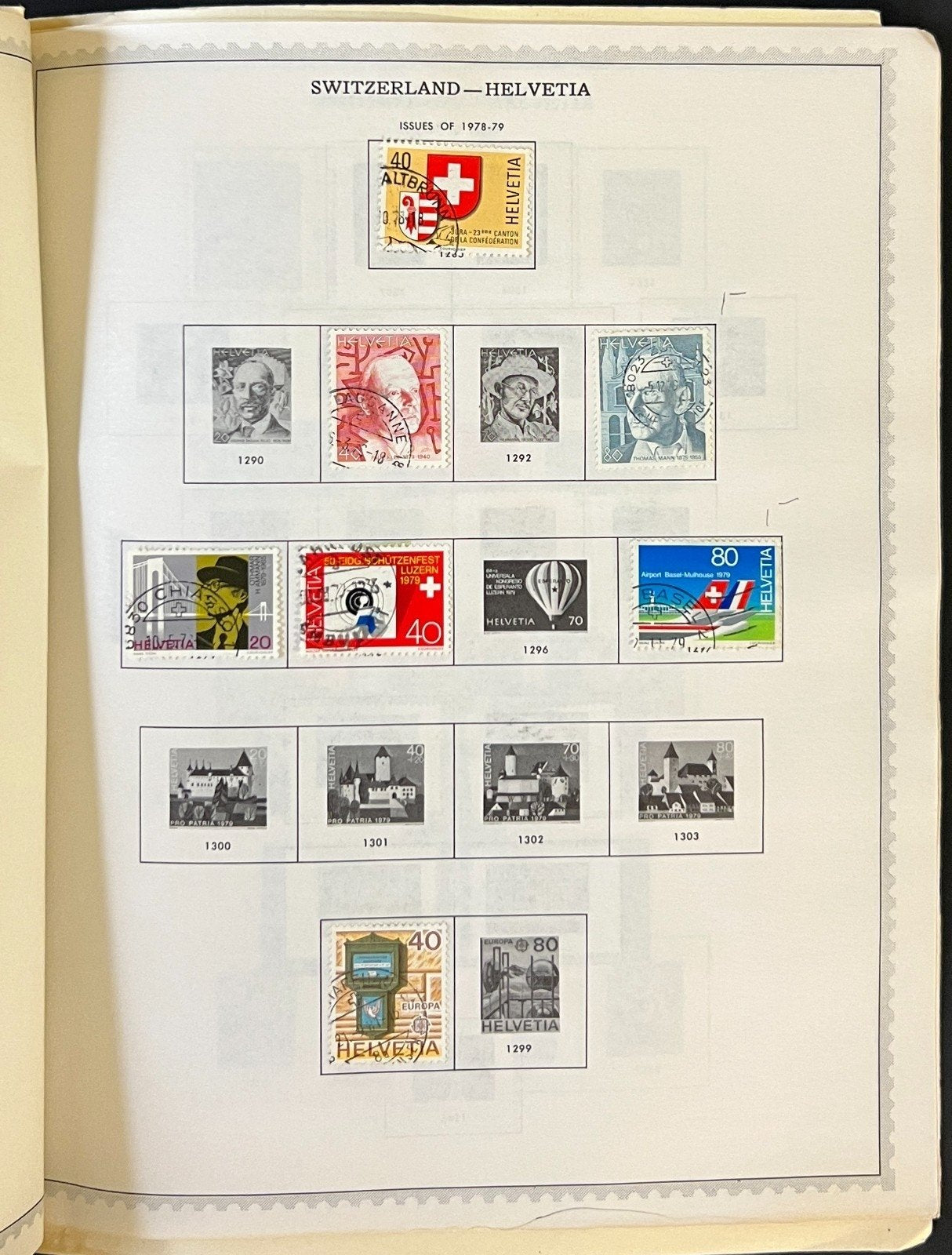 Switzerland Stamp Collection Pages Used 1953-1981 ZAYIX