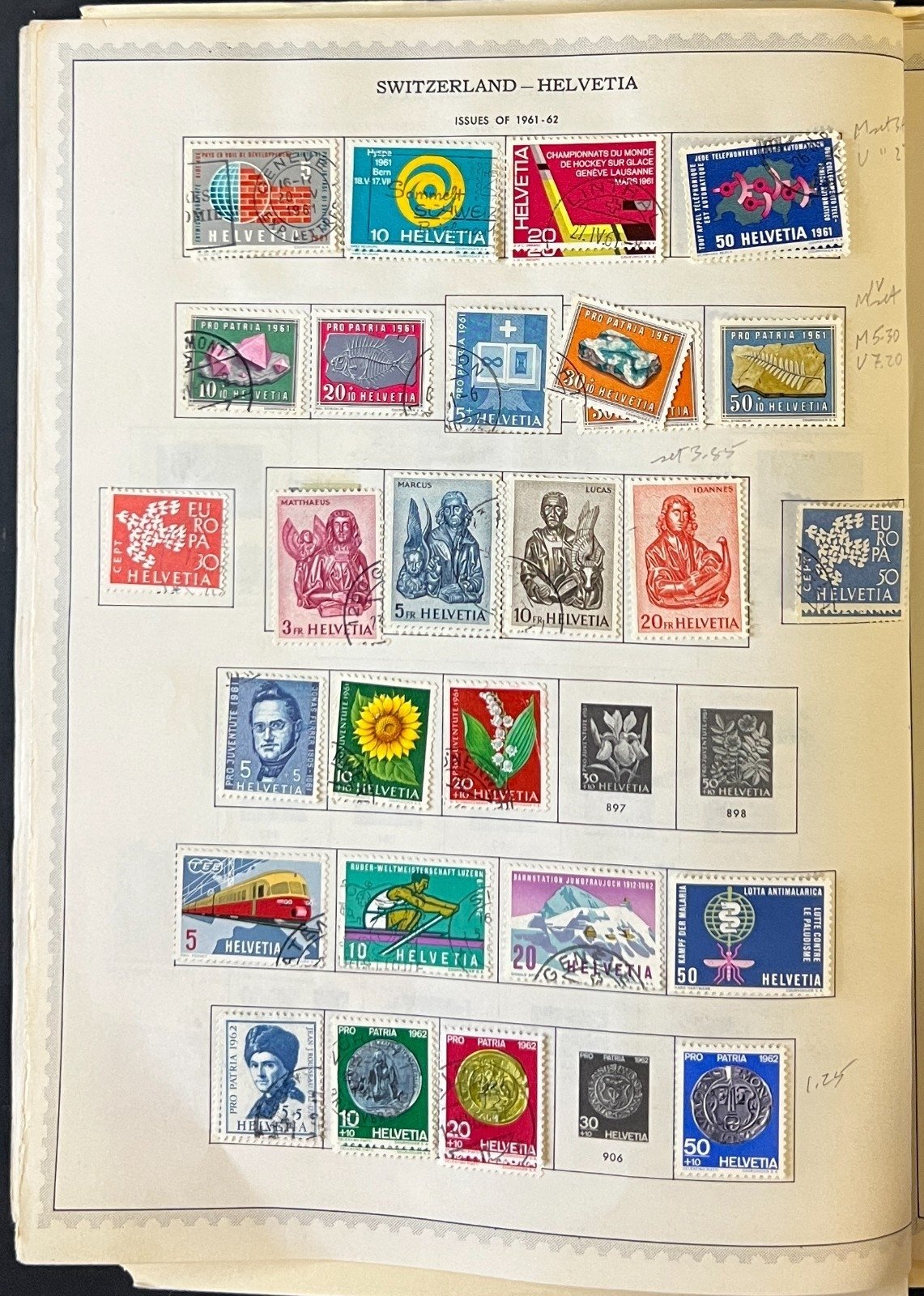 Switzerland Stamp Collection Pages Used 1953-1981 ZAYIX
