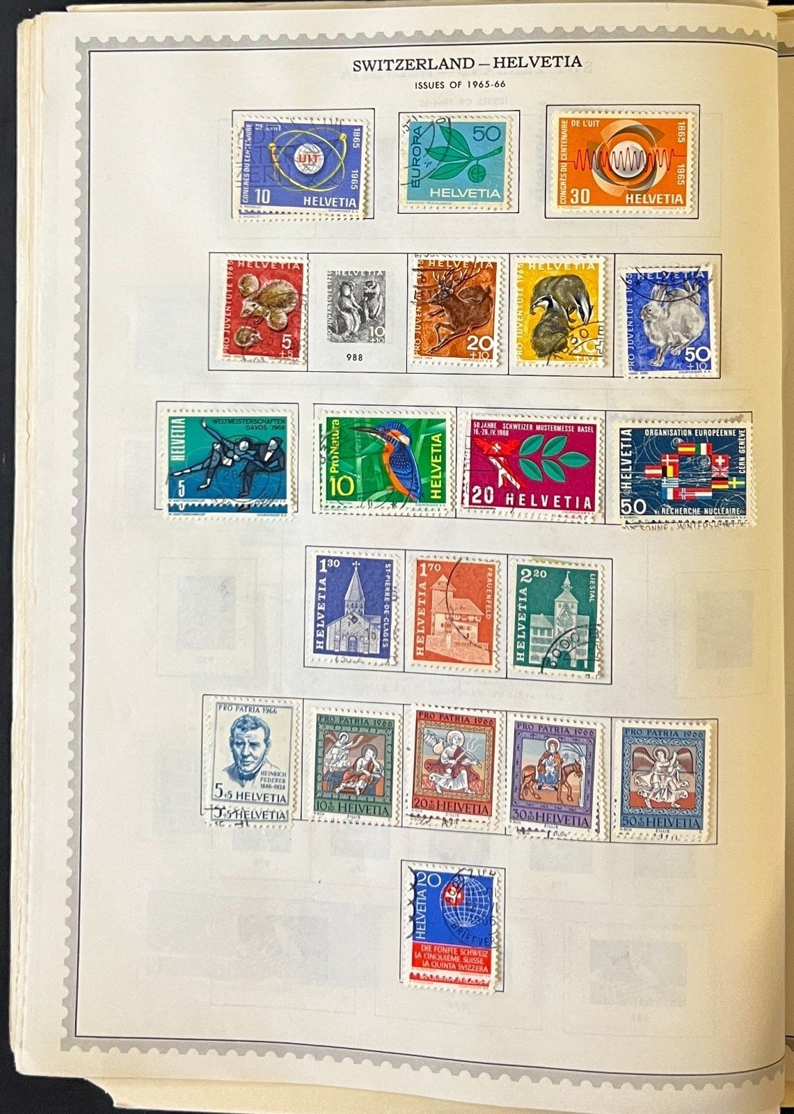 Switzerland Stamp Collection Pages Used 1953-1981 ZAYIX