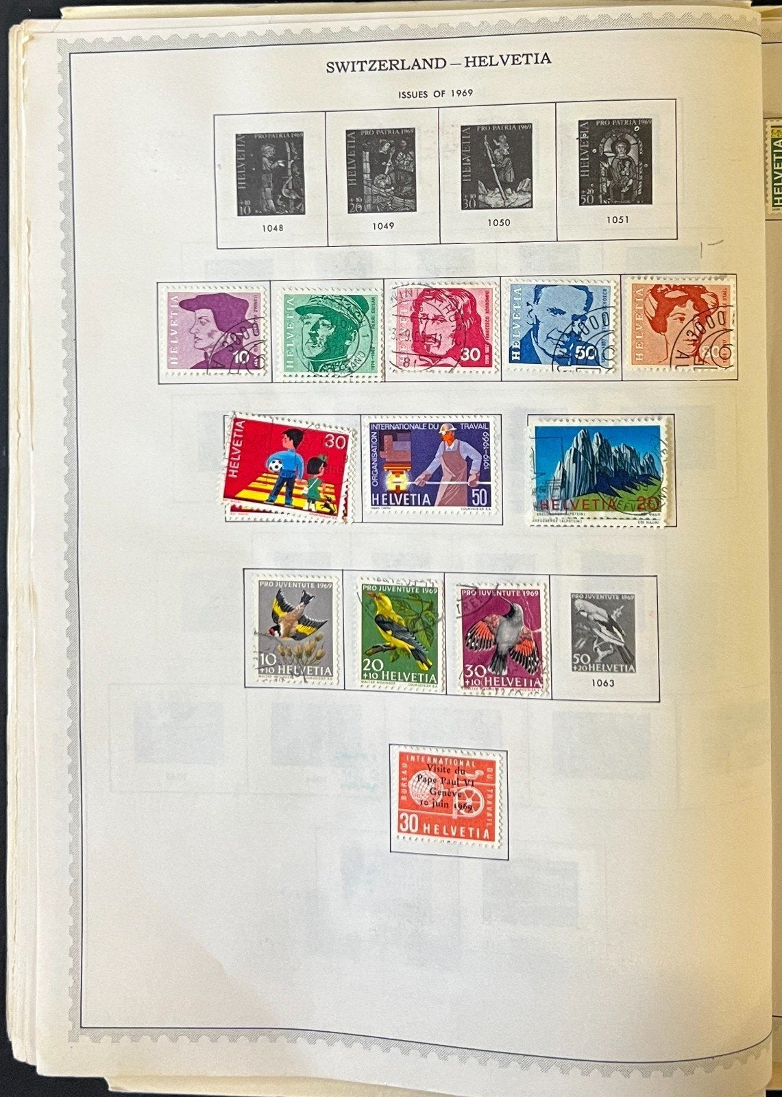Switzerland Stamp Collection Pages Used 1953-1981 ZAYIX