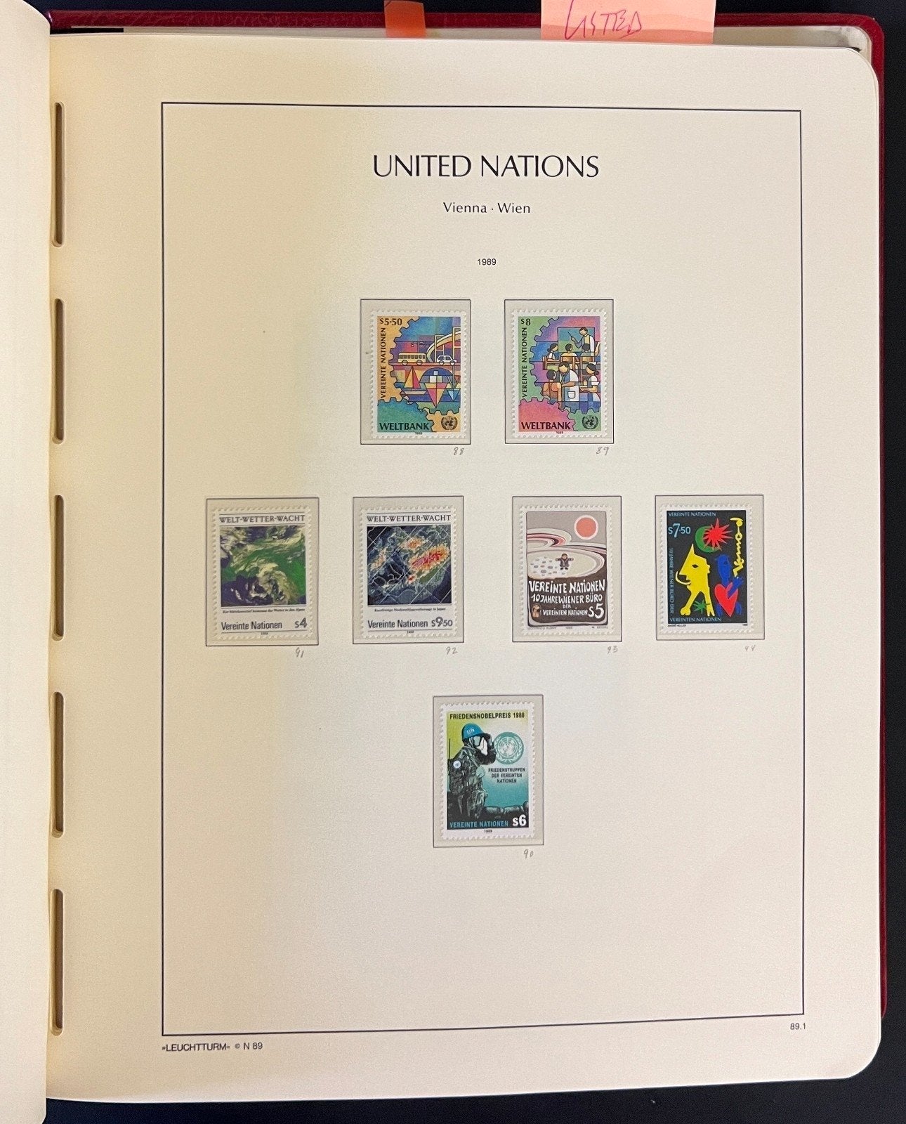 United Nations Stamp Collection 3 Lighthouse Hingeless Albums 1954-1998 ZAYIX