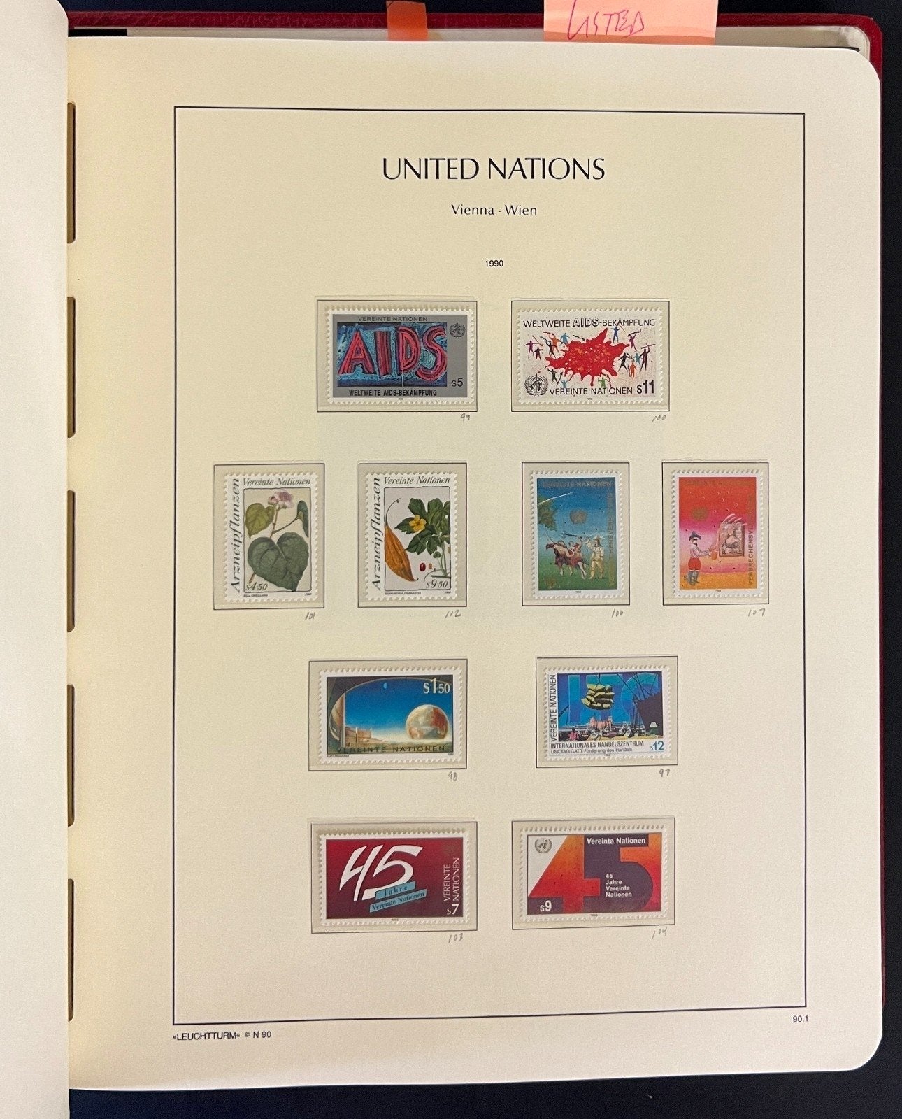 United Nations Stamp Collection 3 Lighthouse Hingeless Albums 1954-1998 ZAYIX
