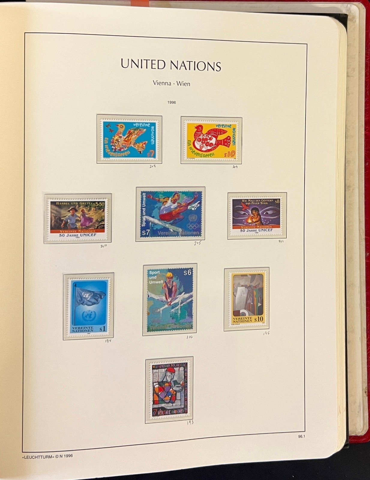 United Nations Stamp Collection 3 Lighthouse Hingeless Albums 1954-1998 ZAYIX