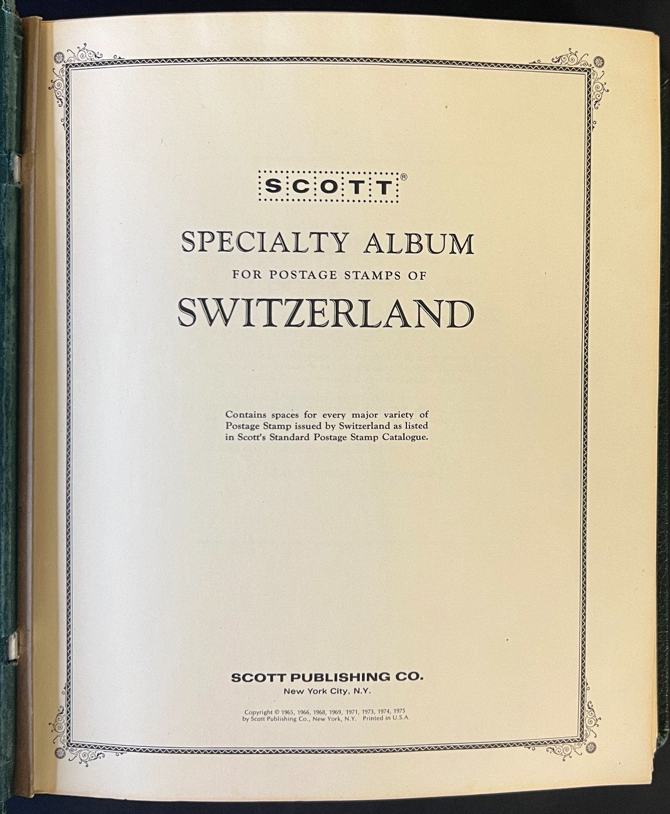 Switzerland Stamp Collection Scott Specialty Album Mint & Used 1843-1990 ZAYIX