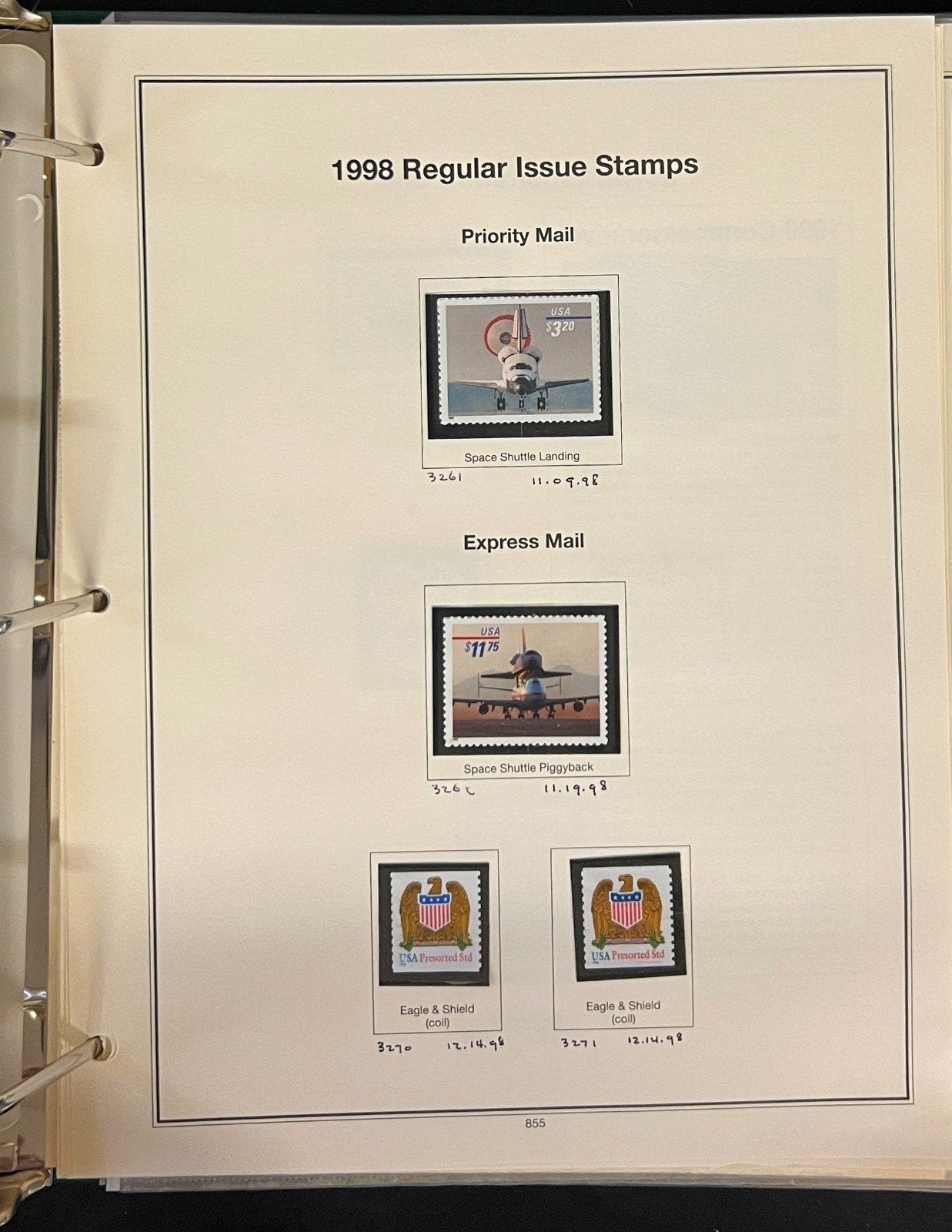 United States Stamp Collection Mystic Album 1200 Stamps 1994-2000 ZAYIX