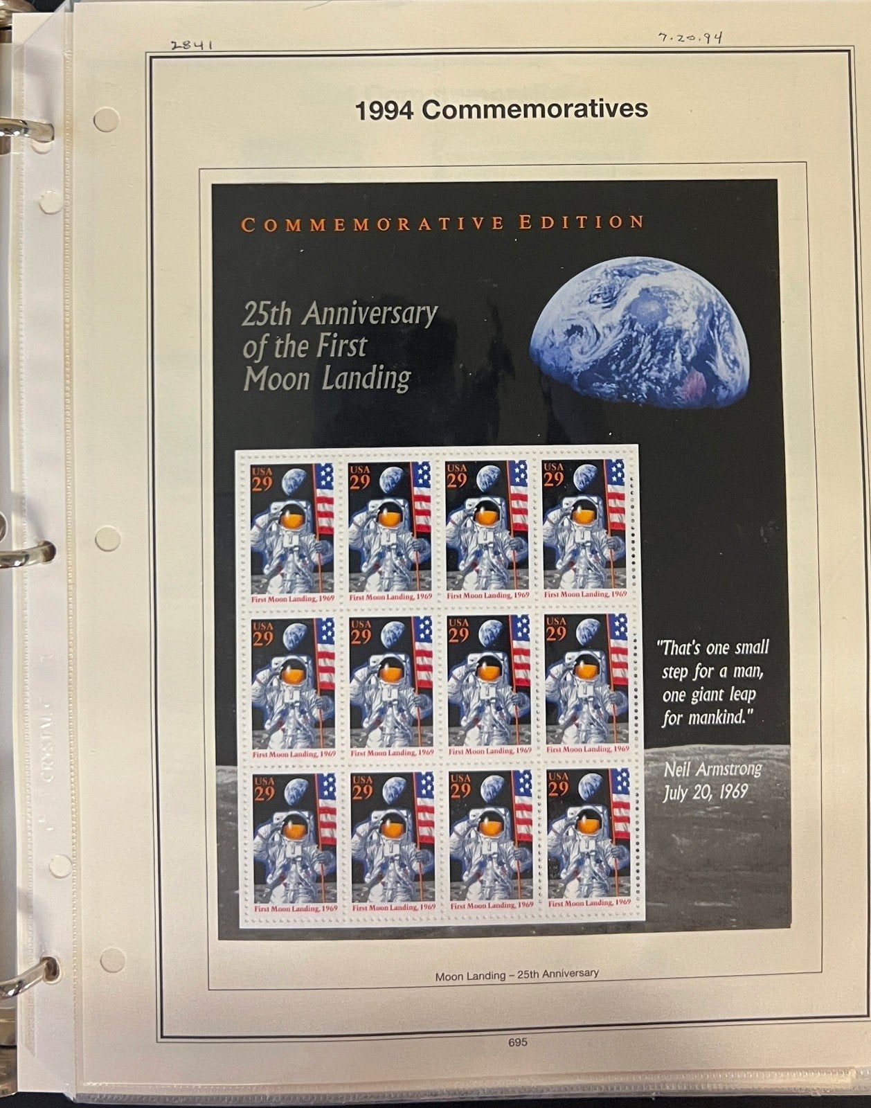 United States Stamp Collection Mystic Album 1200 Stamps 1994-2000 ZAYIX
