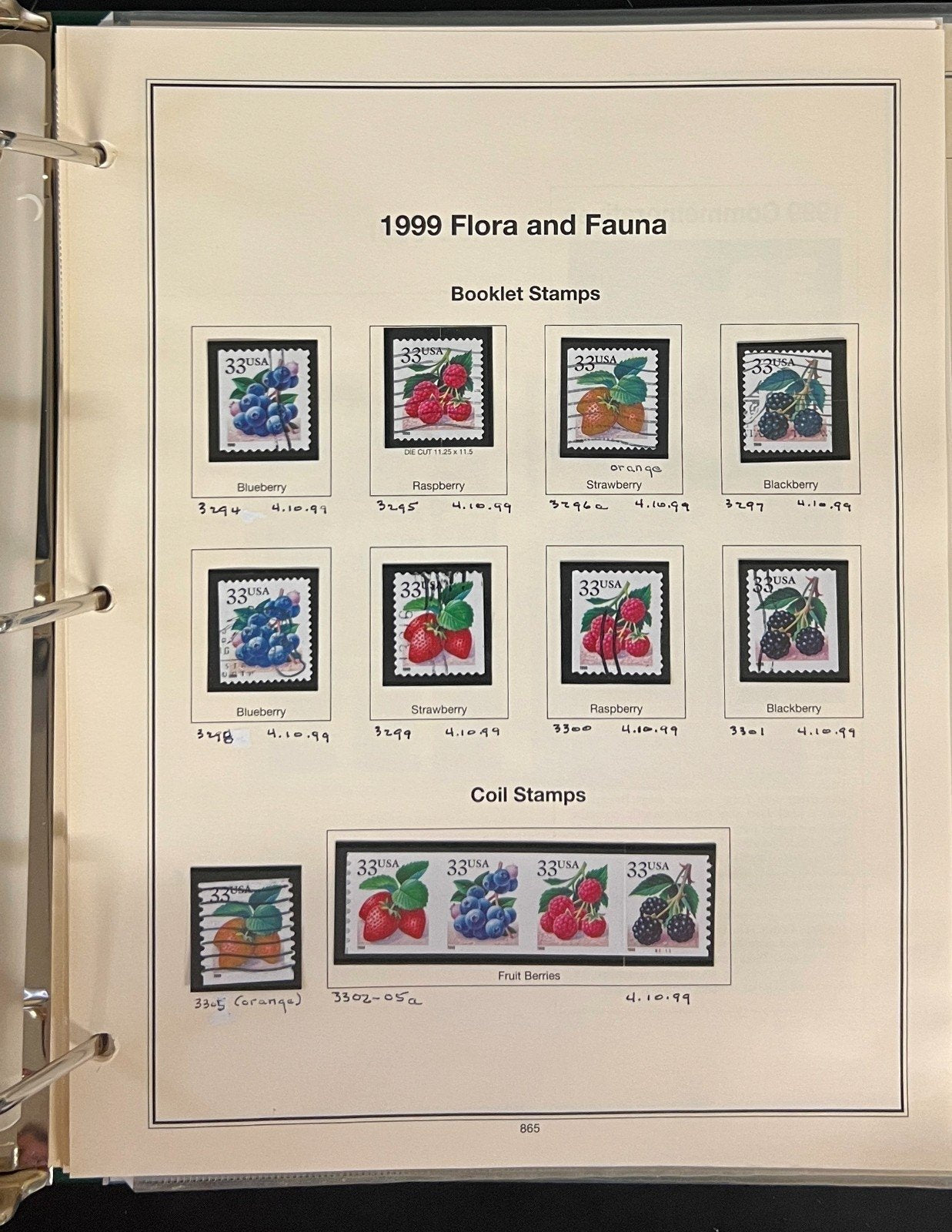 United States Stamp Collection Mystic Album 1200 Stamps 1994-2000 ZAYIX