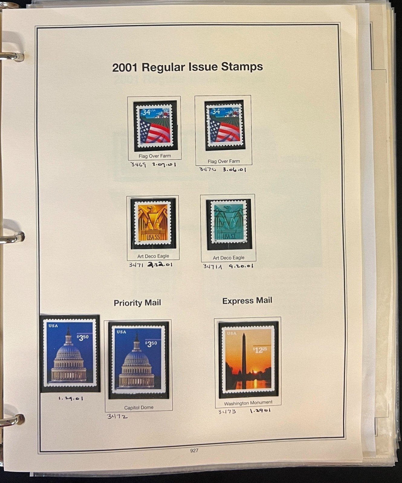 United States Stamp Collection Mystic Album 1200 Stamps 2000-2006 ZAYIX