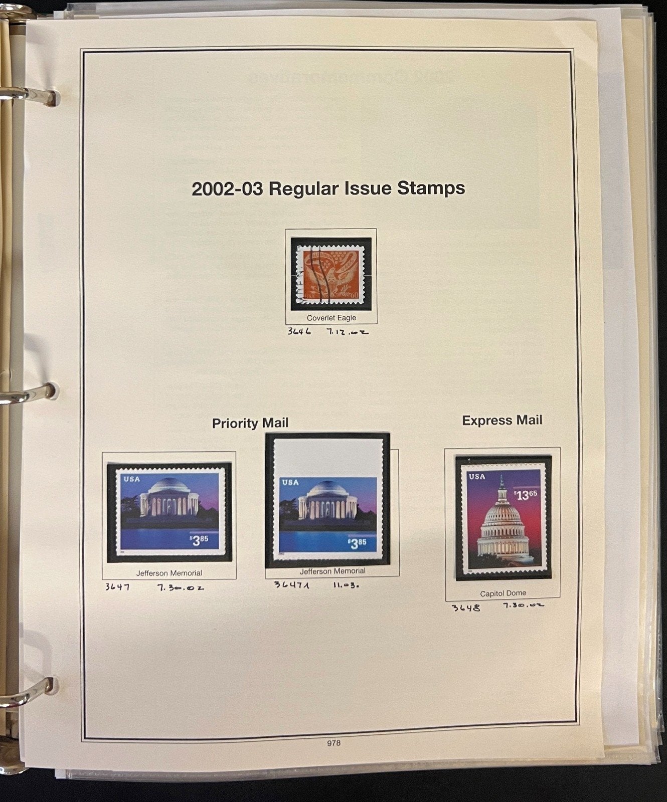 United States Stamp Collection Mystic Album 1200 Stamps 2000-2006 ZAYIX