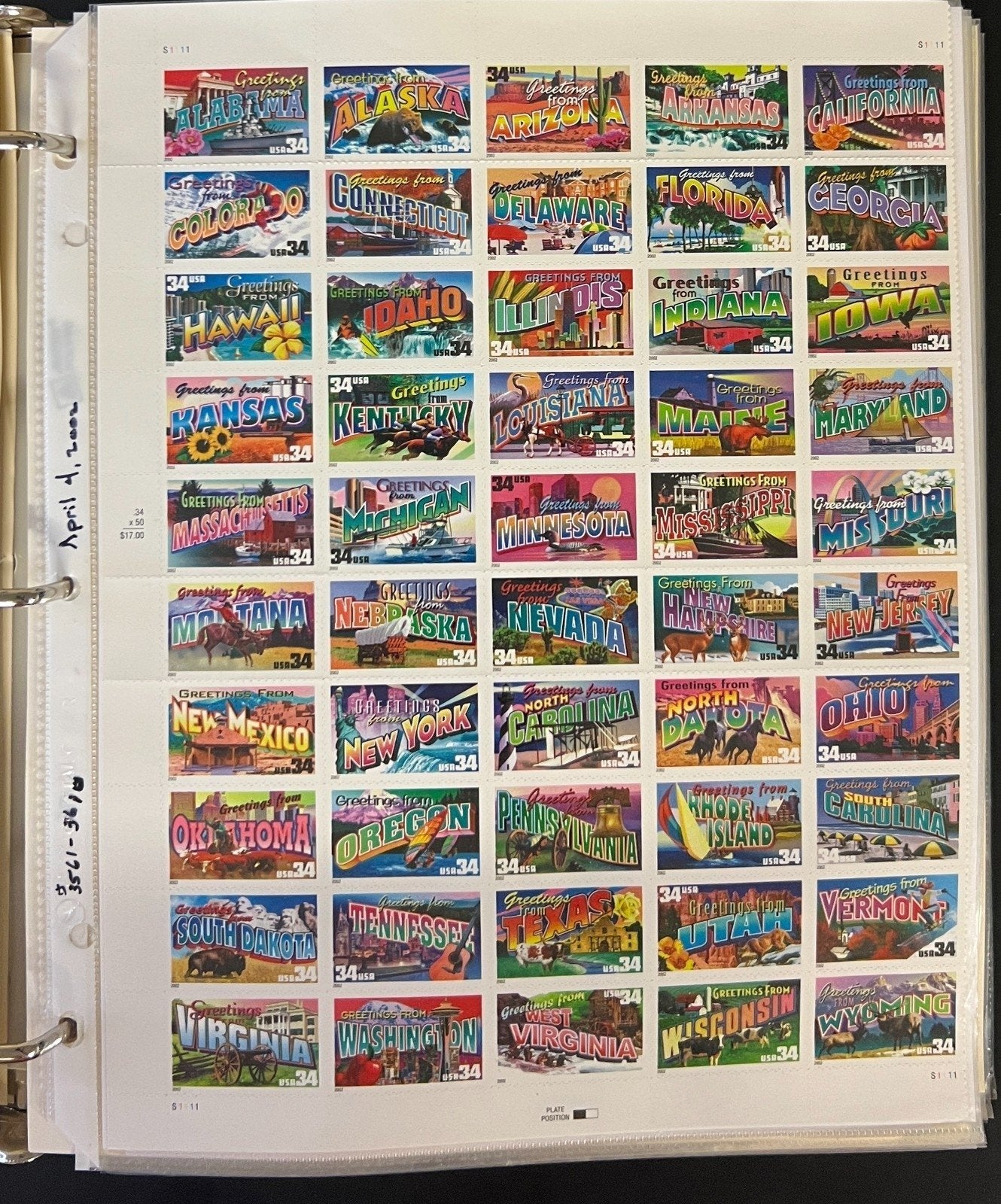 United States Stamp Collection Mystic Album 1200 Stamps 2000-2006 ZAYIX