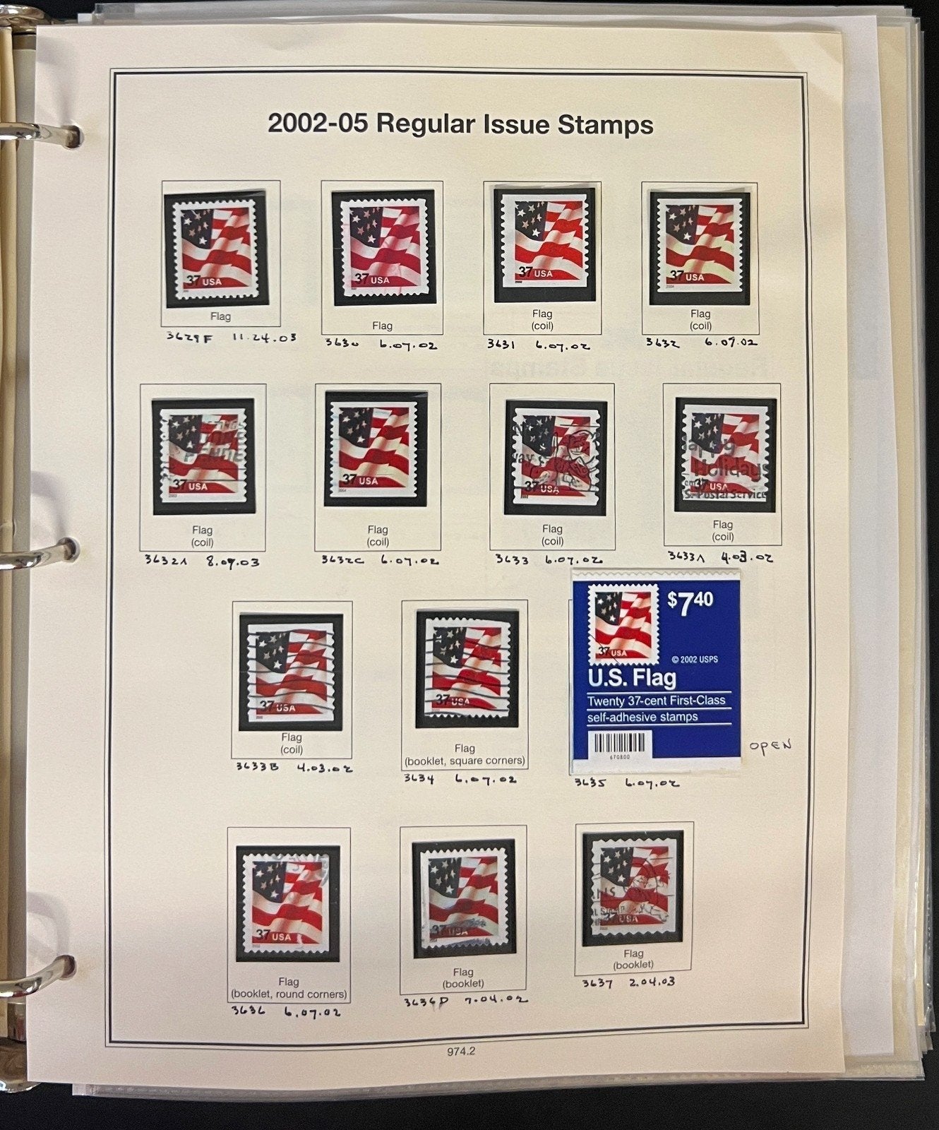 United States Stamp Collection Mystic Album 1200 Stamps 2000-2006 ZAYIX
