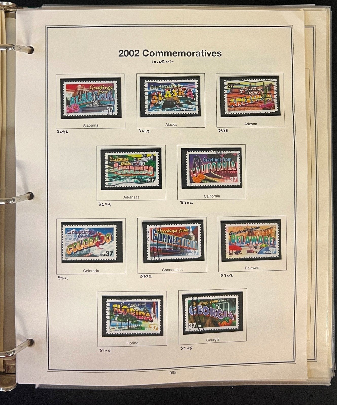 United States Stamp Collection Mystic Album 1200 Stamps 2000-2006 ZAYIX