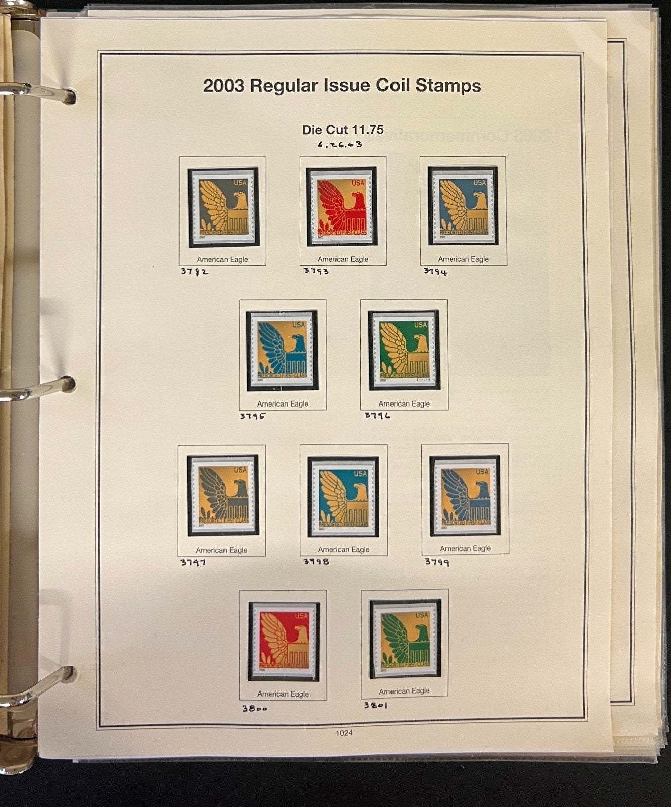 United States Stamp Collection Mystic Album 1200 Stamps 2000-2006 ZAYIX