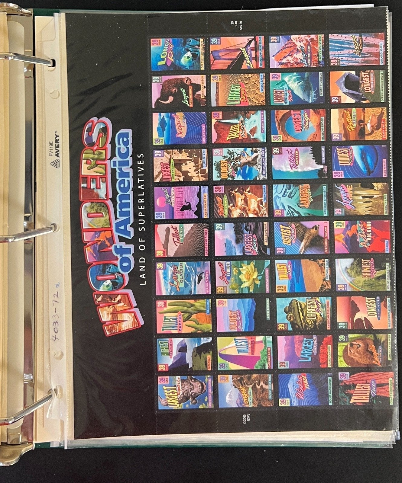 United States Stamp Collection Mystic Album 1200 Stamps 2000-2006 ZAYIX