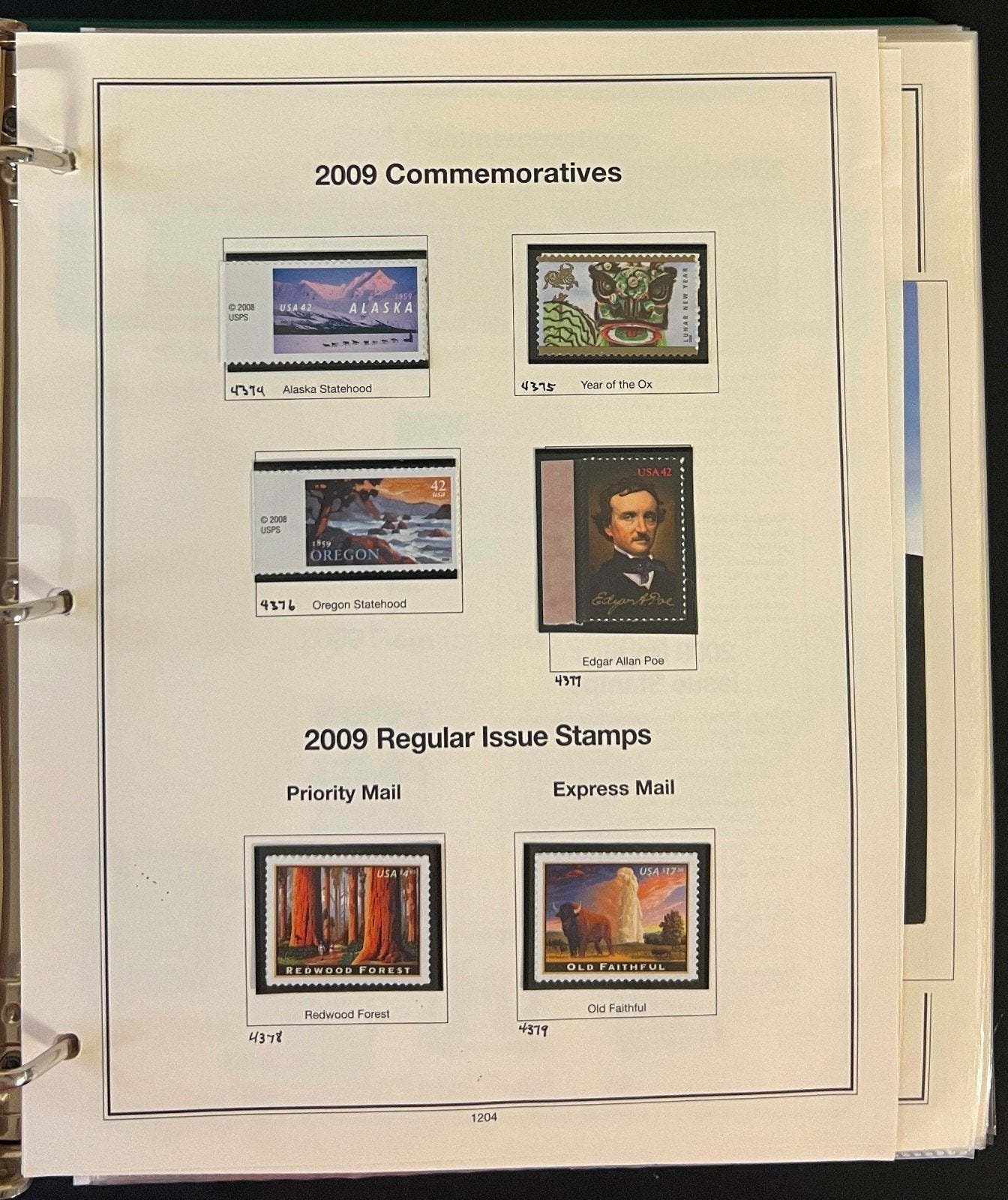 United States Stamp Collection Mystic Album 1100 Stamps 2006-2013 ZAYIX