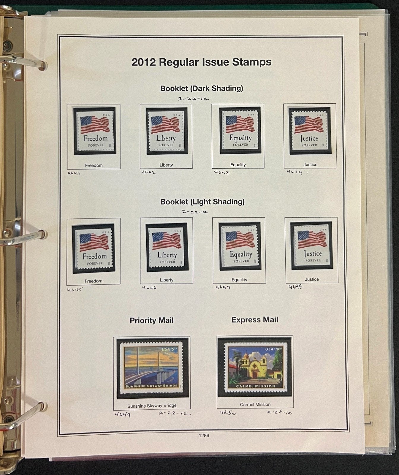United States Stamp Collection Mystic Album 1100 Stamps 2006-2013 ZAYIX