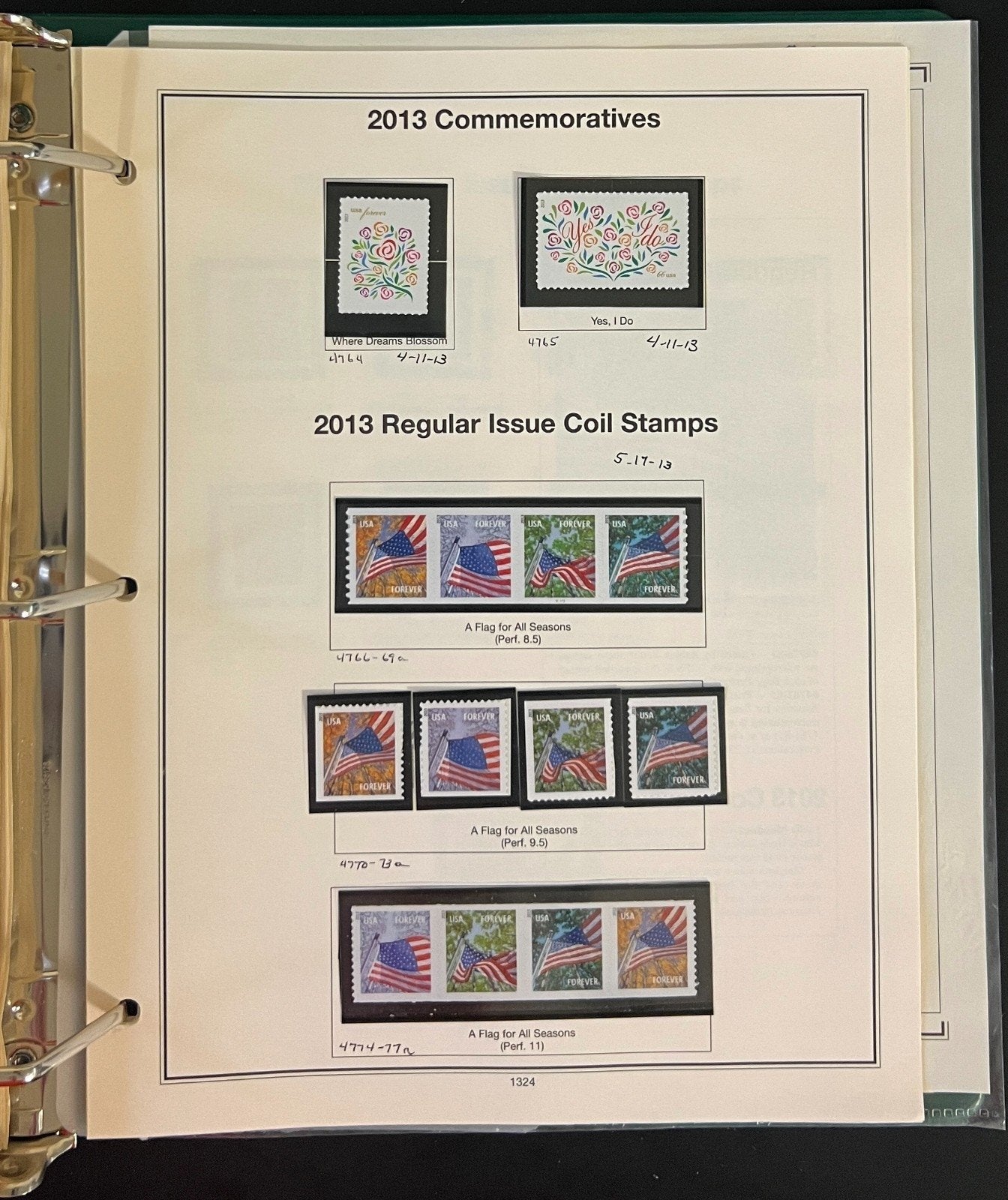 United States Stamp Collection Mystic Album 1100 Stamps 2006-2013 ZAYIX