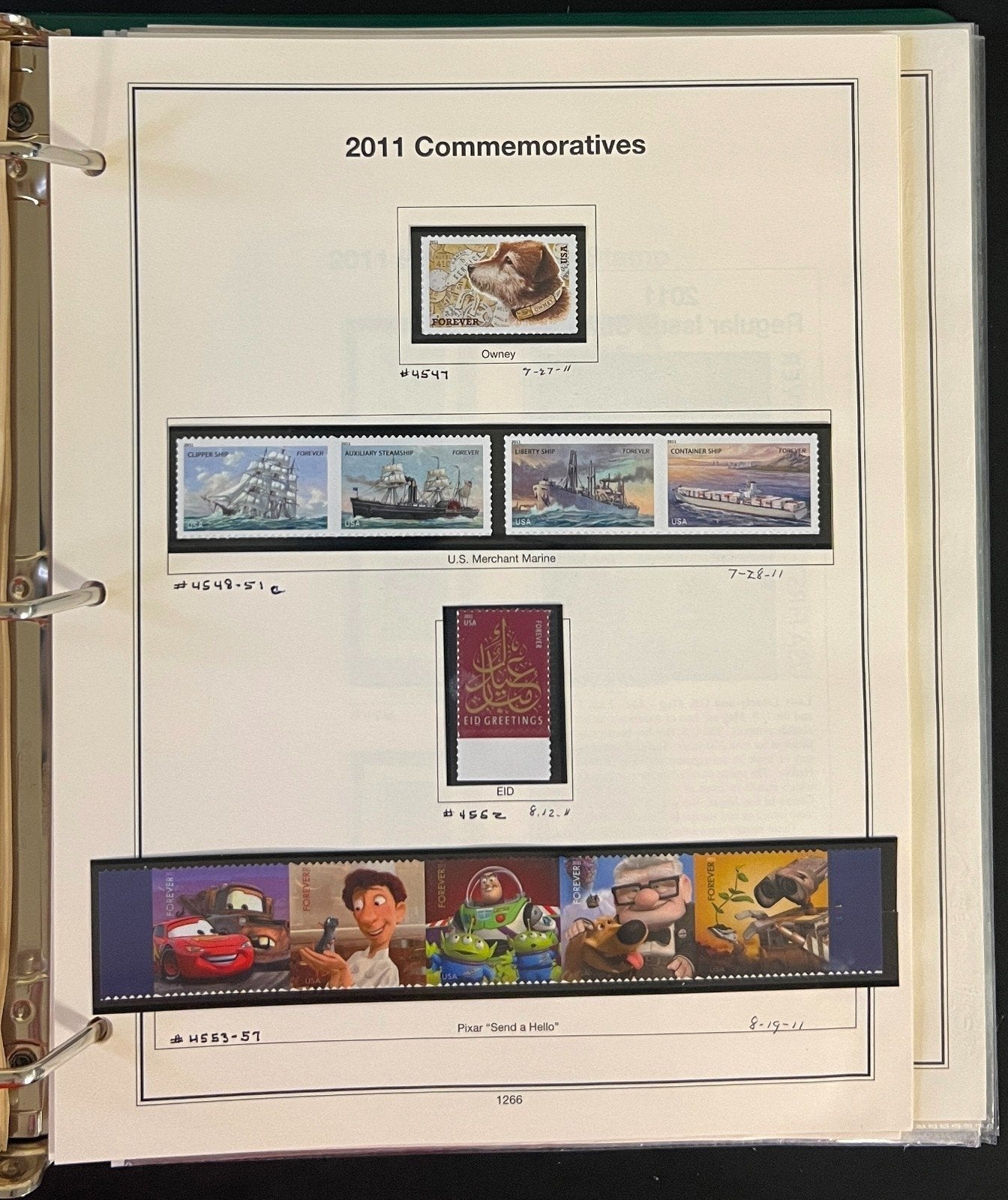 United States Stamp Collection Mystic Album 1100 Stamps 2006-2013 ZAYIX