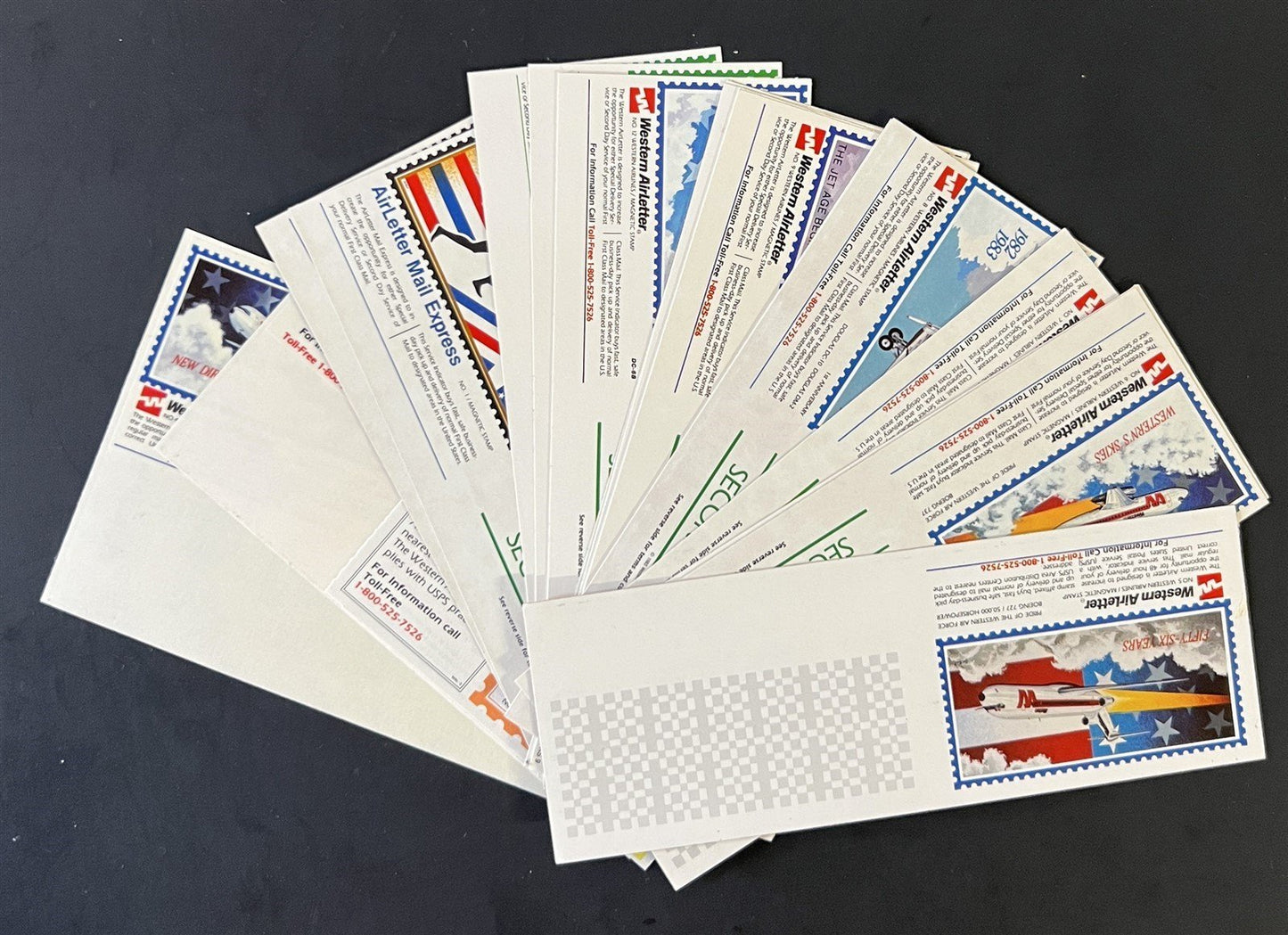 Western and Burlington Airletter, AirExpress Mail Express Stamp Collection ZAYIX