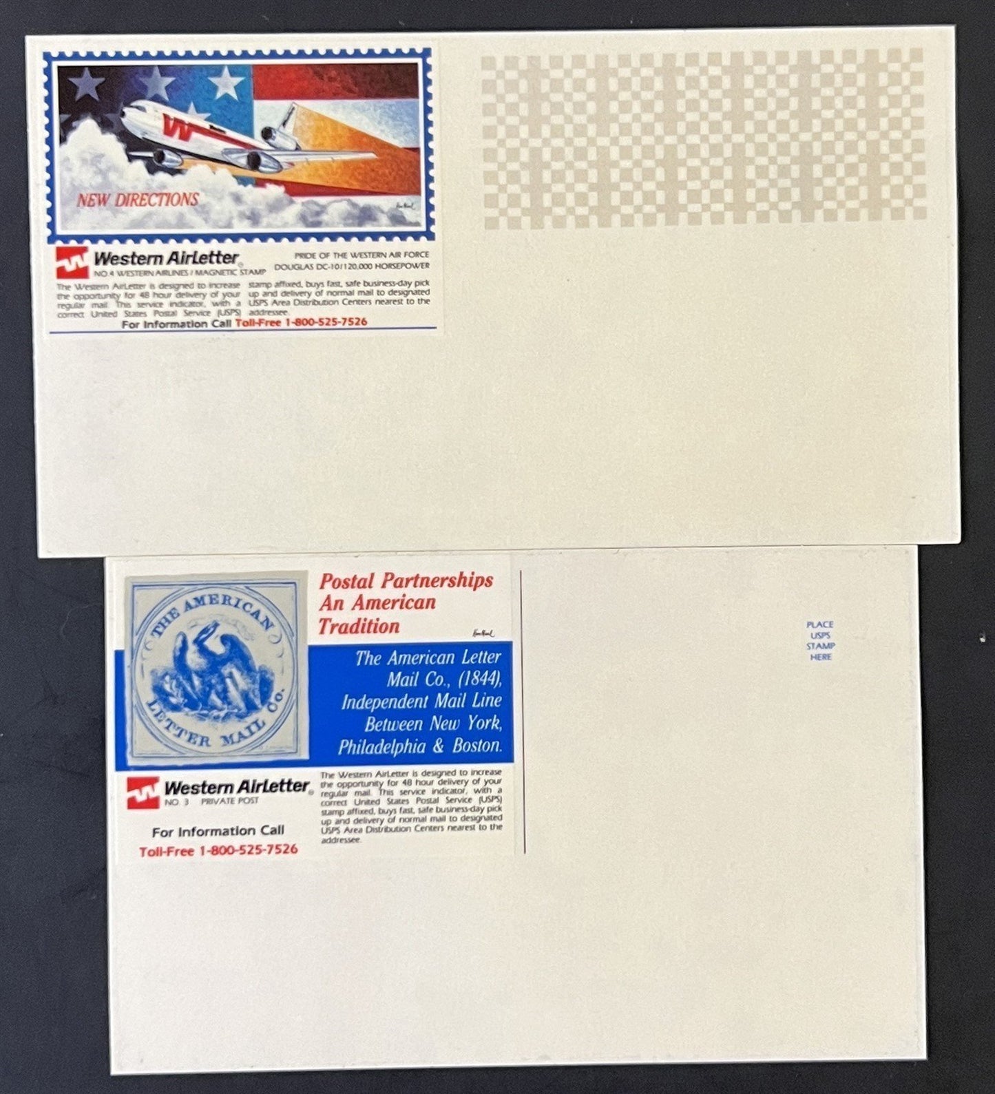 Western and Burlington Airletter, AirExpress Mail Express Stamp Collection ZAYIX