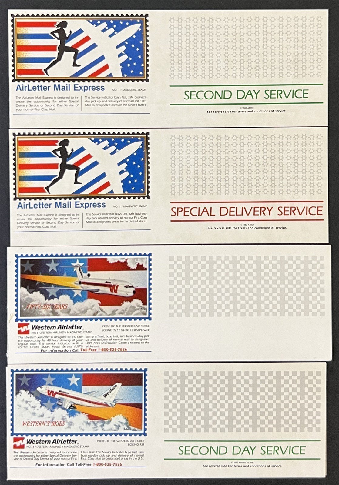 Western and Burlington Airletter, AirExpress Mail Express Stamp Collection ZAYIX