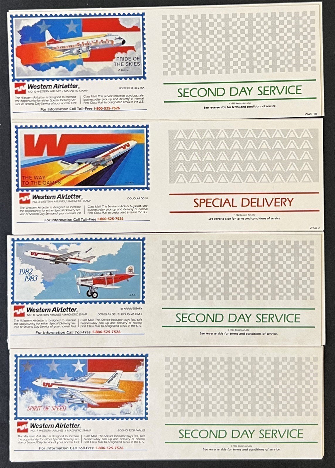 Western and Burlington Airletter, AirExpress Mail Express Stamp Collection ZAYIX