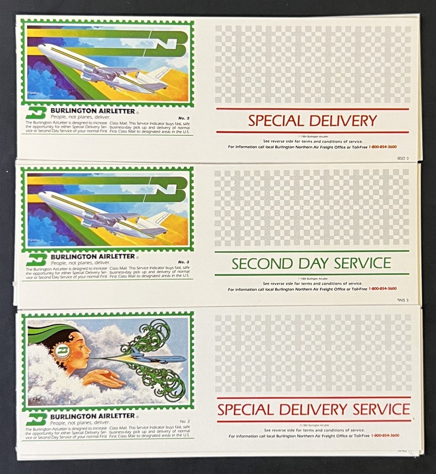 Western and Burlington Airletter, AirExpress Mail Express Stamp Collection ZAYIX