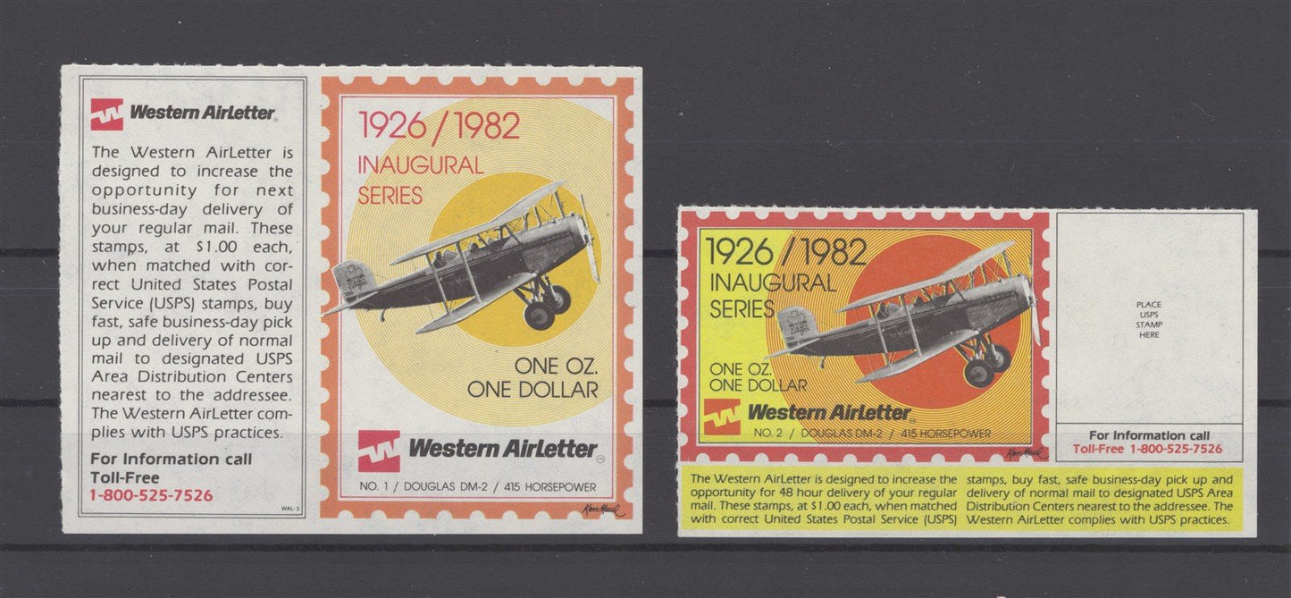 Western and Burlington Airletter, AirExpress Mail Express Stamp Collection ZAYIX