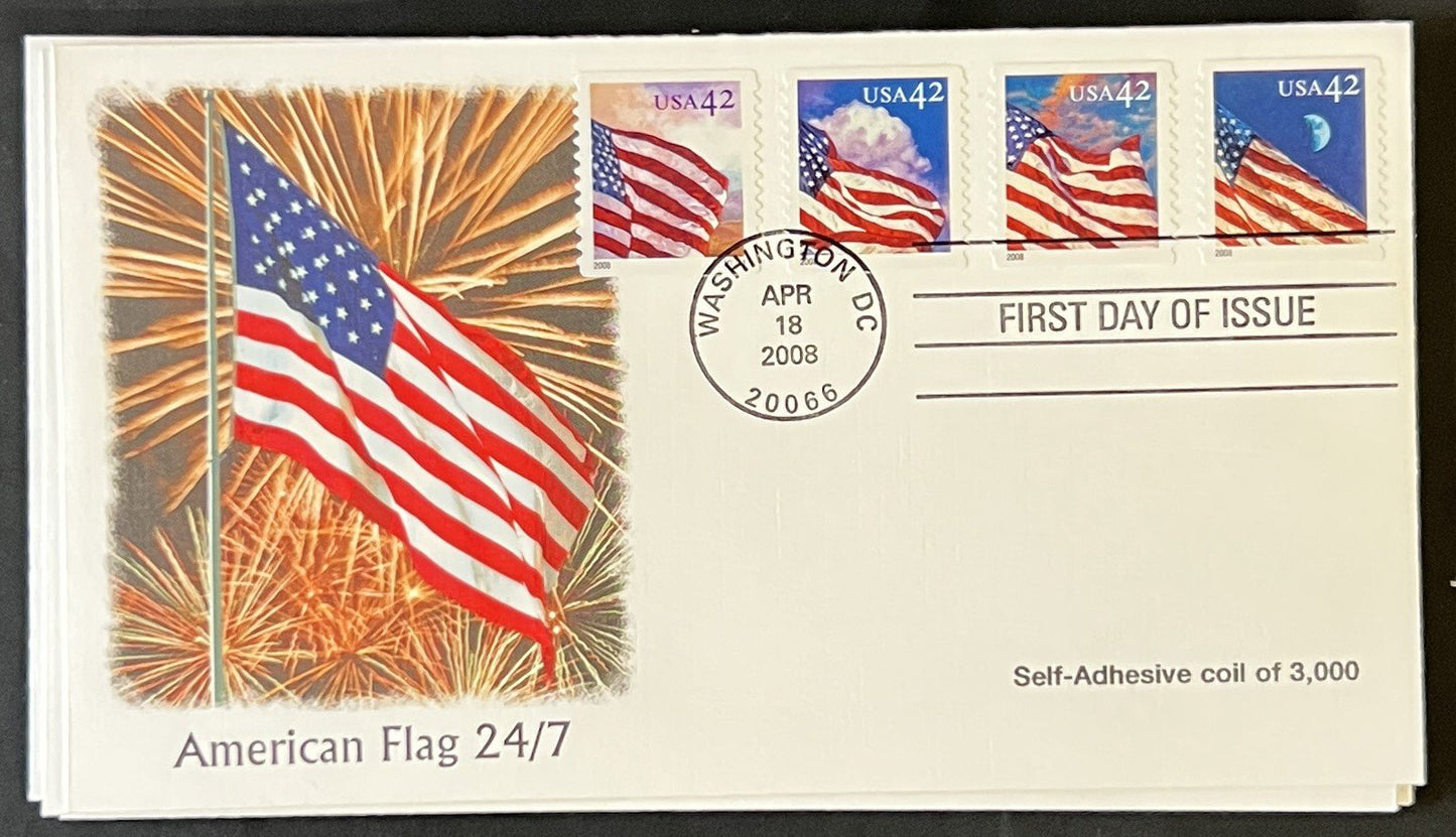 US FDC Collection Tropical Fruit American Flag 24/7 Coil Fleetwood Cachet ZAYIX