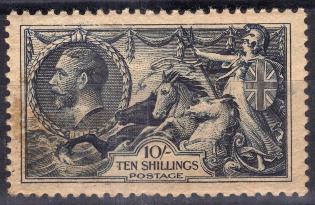 Great Britain 181 MH Bradbury Wilkinson Seahorses, Faults CV $525 ZAYIX