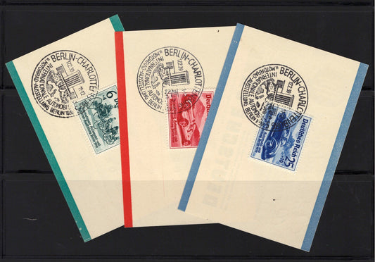 Germany B134-B136 FDC Bank Trade Cards Autos set Dresdner & Deutsche Bank ZAYIX