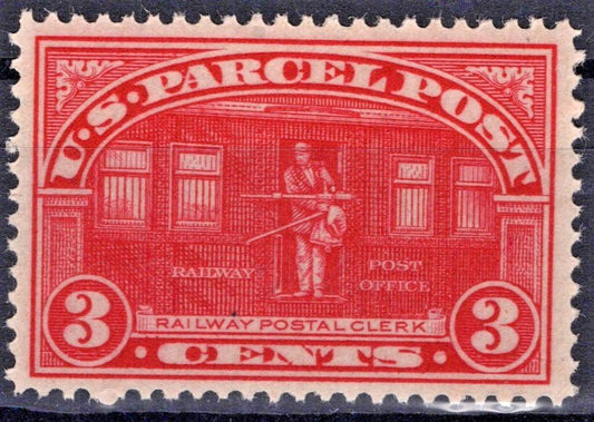 US Q3 MNH 1913 3c Parcel Post Railway Postal Clerk ZAYIX
