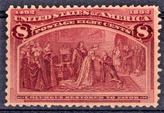 US 236 MNG VF 8c Brown Purple Columbus Restored to Favor ZAYIX