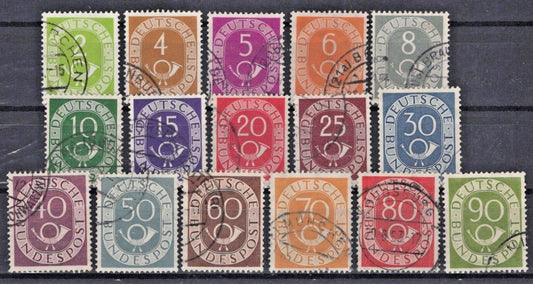 Germany 670-685 Used FVF 1951 Numerals & Post Horn ZAYIX