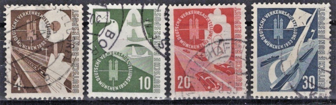 Germany 698-701 Used VF 1953 Transportation Birds Ships ZAYIX